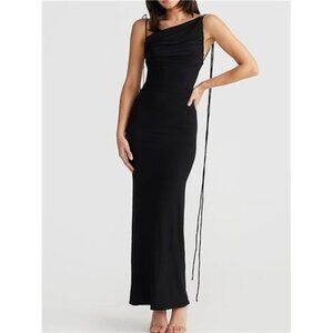 Backless Slit Sleeveless Bodycon Maxi Dress